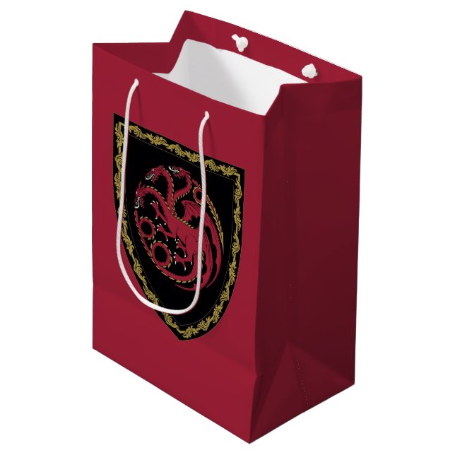 HOUSE OF THE DRAGON | House Targaryen Crest Medium Gift Bag (Front Angled)