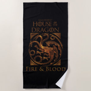 HOUSE OF THE DRAGON   House Targaryen Sigil Beach Towel