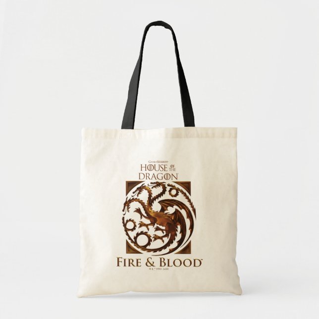 HOUSE OF THE DRAGON | House Targaryen Sigil Tote Bag (Front)