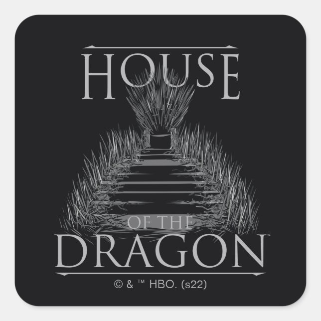 HOUSE OF THE DRAGON | Iron Throne Graphic Square Sticker (Front)