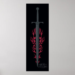 HOUSE OF THE DRAGON   King Viserys Flaming Sword Poster