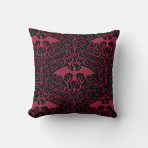 HOUSE OF THE DRAGON   Red Dragon Filigree Pattern Cushion