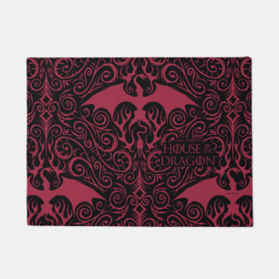 HOUSE OF THE DRAGON   Red Dragon Filigree Pattern Doormat