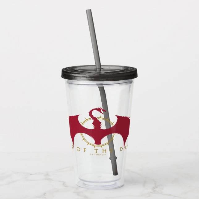 HOUSE OF THE DRAGON | Red Dragon Graphic Acrylic Tumbler (Left)