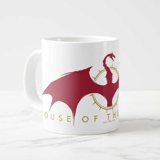 HOUSE OF THE DRAGON | Red Dragon Graphic Large Coffee Mug (Front Left)