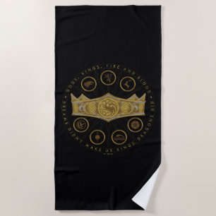 HOUSE OF THE DRAGON   Seven Kingdoms Crown Graphic Beach Towel