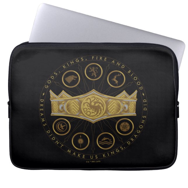 HOUSE OF THE DRAGON | Seven Kingdoms Crown Graphic Laptop Sleeve (Front)