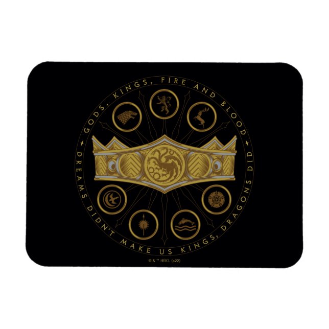 HOUSE OF THE DRAGON | Seven Kingdoms Crown Graphic Magnet (Horizontal)