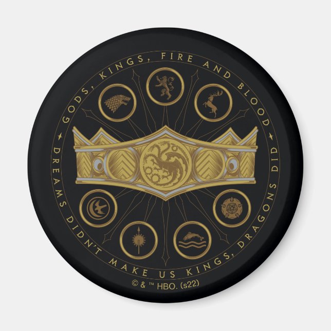HOUSE OF THE DRAGON | Seven Kingdoms Crown Graphic Magnet (Front)
