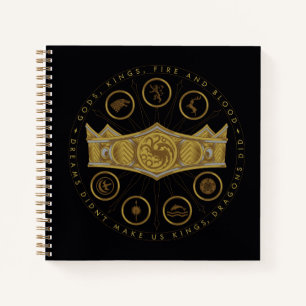HOUSE OF THE DRAGON   Seven Kingdoms Crown Graphic Notebook