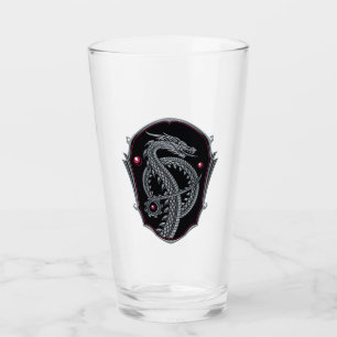HOUSE OF THE DRAGON   Silver Dragon Crest Glass