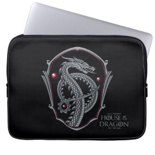 HOUSE OF THE DRAGON   Silver Dragon Crest Laptop Sleeve