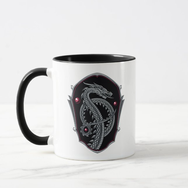 HOUSE OF THE DRAGON | Silver Dragon Crest Mug (Left)