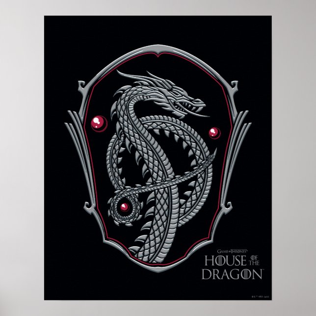 HOUSE OF THE DRAGON | Silver Dragon Crest Poster (Front)