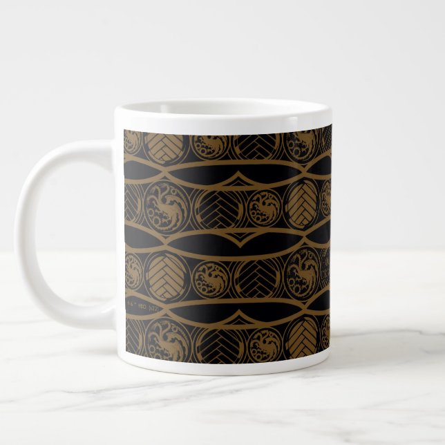 HOUSE OF THE DRAGON | Targaryen Stripe Pattern Large Coffee Mug (Left)