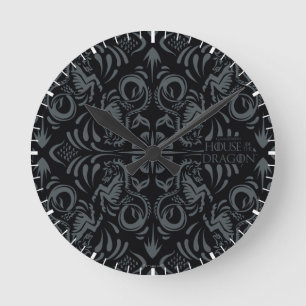 HOUSE OF THE DRAGON   Velaryon Diamond Pattern Round Clock