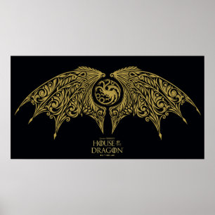 HOUSE OF THE DRAGON   Winged Targaryen Crest Poster