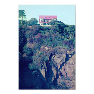 House on a Cliff, Tenby, Wales, UK (Late 70s) Photo Print