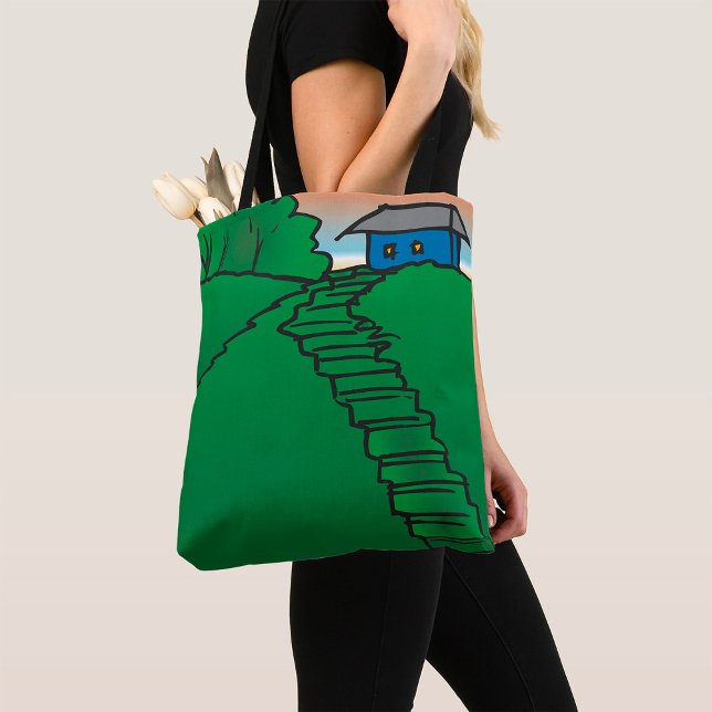 House On A Green Hill Tote Bag (Creator Uploaded)