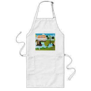 House over the water long apron
