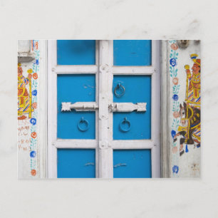 House painted blue, Udaipur, Rajasthan, India Postcard