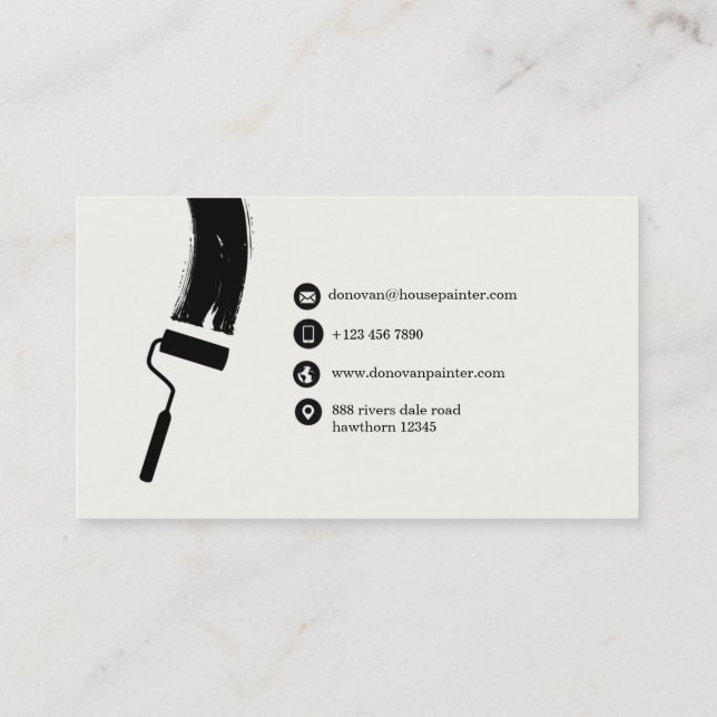 house painter business card / professional painter (Back)