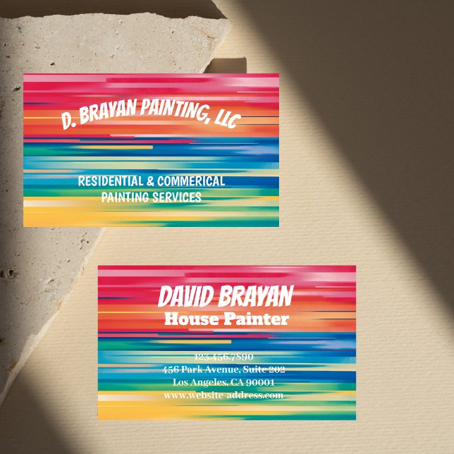 House Painter Colourful Paint  Business Card (Creator Uploaded)