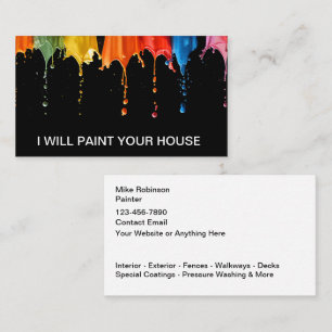 House Painter Colourful Unique Business Cards