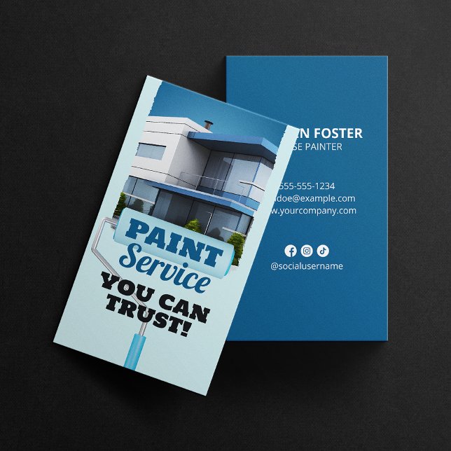 House Painter Contractor Paint Service Painting Business Card (Creator Uploaded)