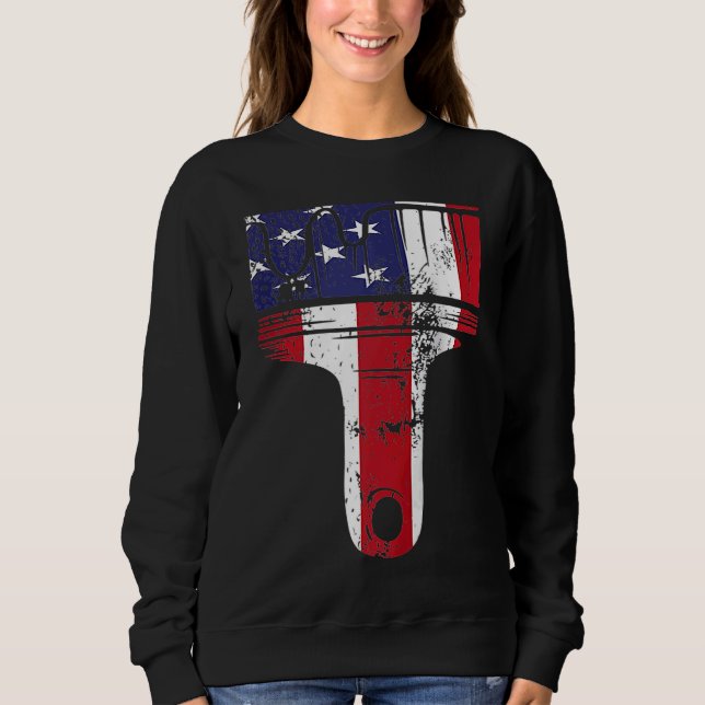 House Painter Decorator Paint Brush American Flag  Sweatshirt (Front)