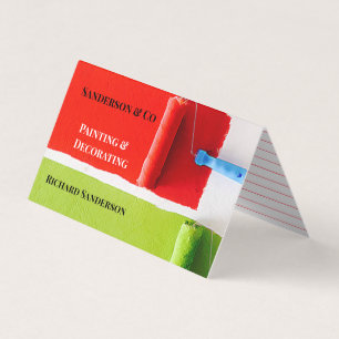 House Painter Decorator Paint Roller Professional Business Card