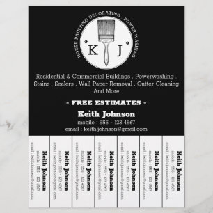 House Painter Decorator Professional Logo Black Flyer