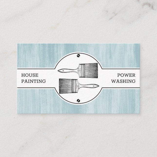 House Painter Decorator Professional Wall Cleaner  Business Card (Front)