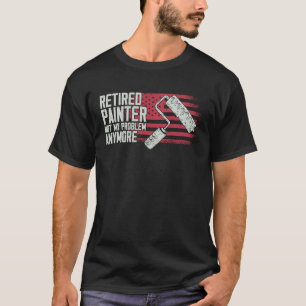 House Painter Decorator Retirement American Flag R T-Shirt