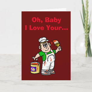 House Painter (Male) Birthday Card (Customise It!)