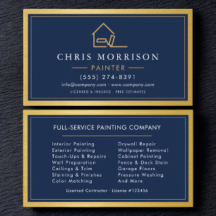 House Painter Metallic Painting Service Business Card
