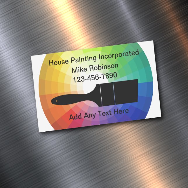 House Painter Modern Magnetic Business Cards (Creator Uploaded)