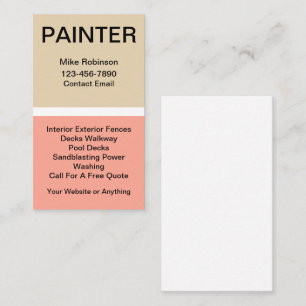 House Painter Paint Chip Theme Business Card