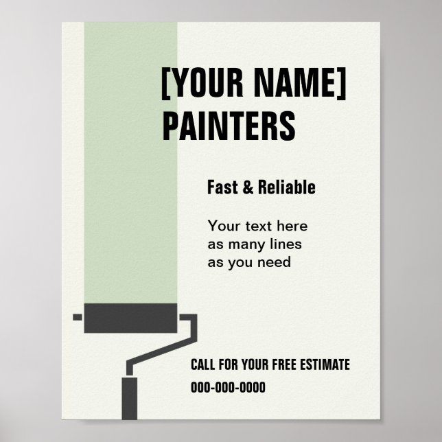 House Painter Painting Contractor Advertising Poster (Front)