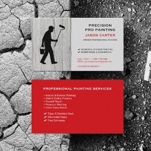 House Painter Painting Contractor Pro Service Business Card