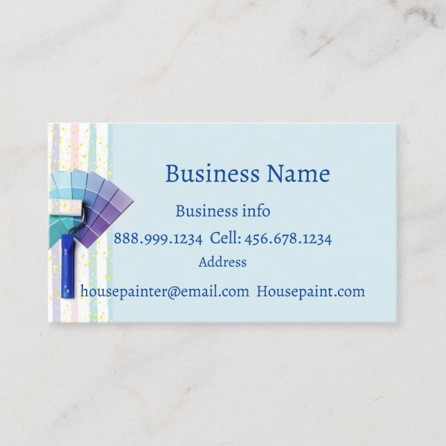House Painter Painting Wallpapering   Business Card (Front)