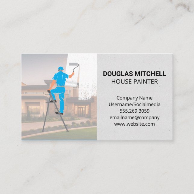 House Painter | Residential Home Business Card (Front)