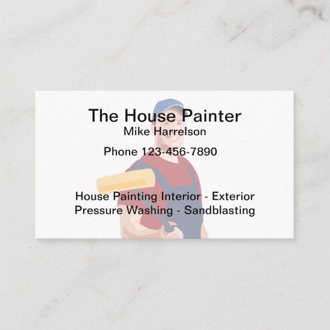 House Painter Simple Business Card Template (Front)