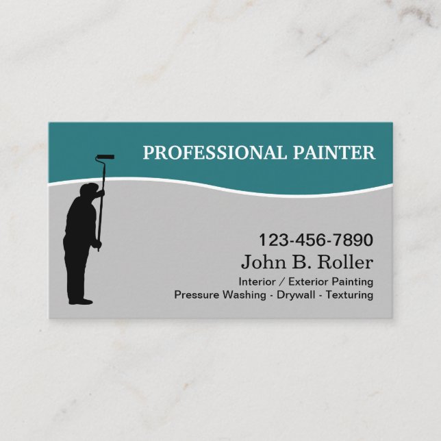 House Painter Unique Modern Business Cards (Front)