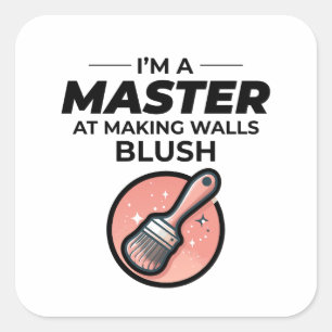 House Painter Wall Painting Interior Decorator Square Sticker