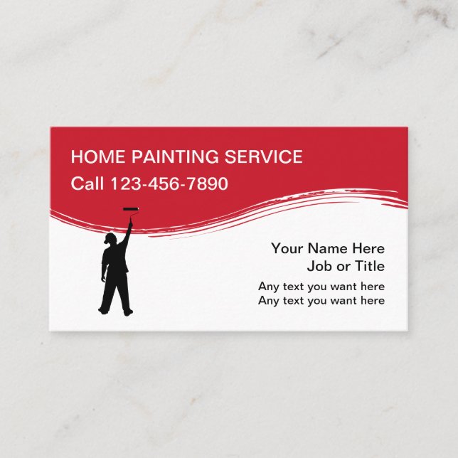 House Painting Modern Business Card (Front)
