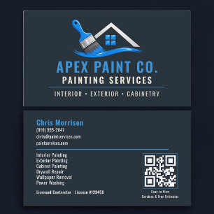 House Painting QR Code Professional Services Business Card