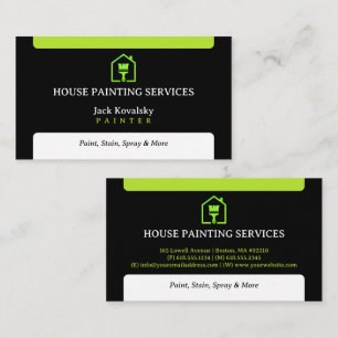 House Painting Services   Paint Rollel Business Card