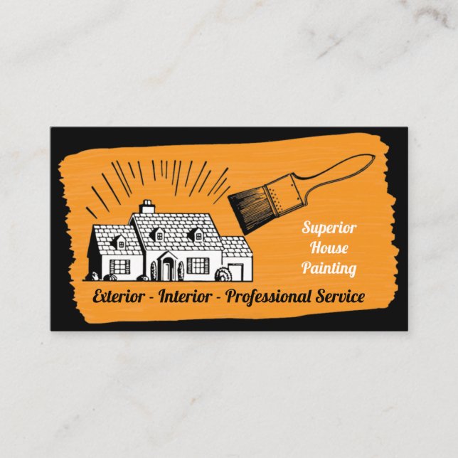 House Painting Vintage Professional Business Card (Front)