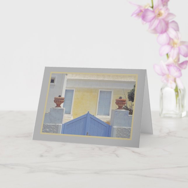 HOUSE/PASTEL COLORS & ANGLES Folded Greeting Card (Orchid)